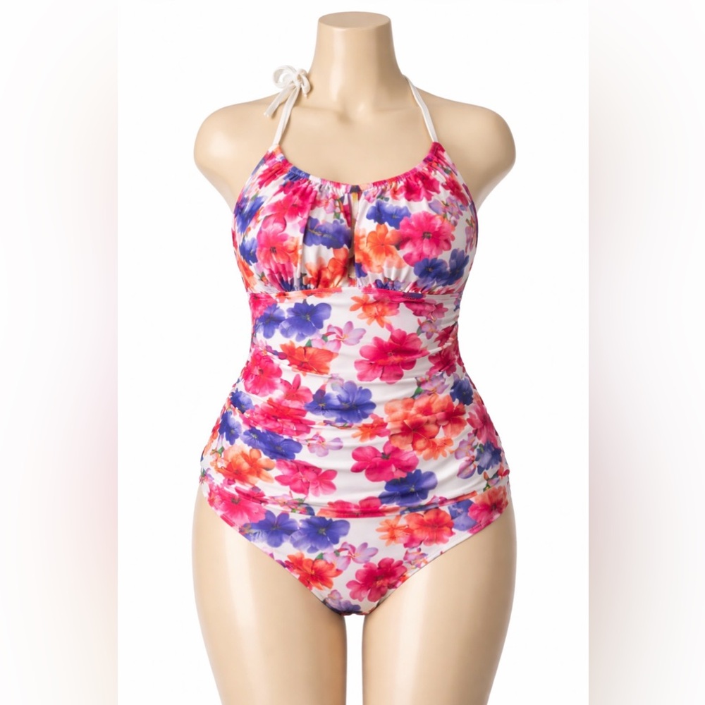 La Vie En Rose Floral Swimsuit - Pink, Purple, Orange
